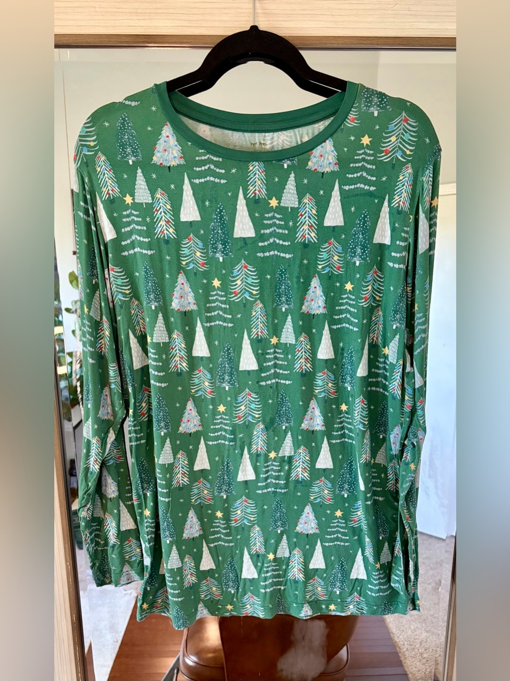 Little Sleepies Women’s SIZE Medium Christmas Tree Pajama Sleep Shirt Bamboo